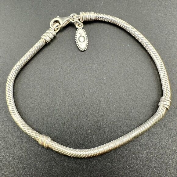 Authentic Pandora Serpentine Snake Chain Sterling Silver Bracelet Lobster Clasp - Picture 1 of 5
